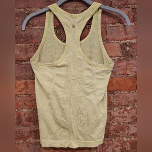 Lululemon light yellow athletic tank, Size S